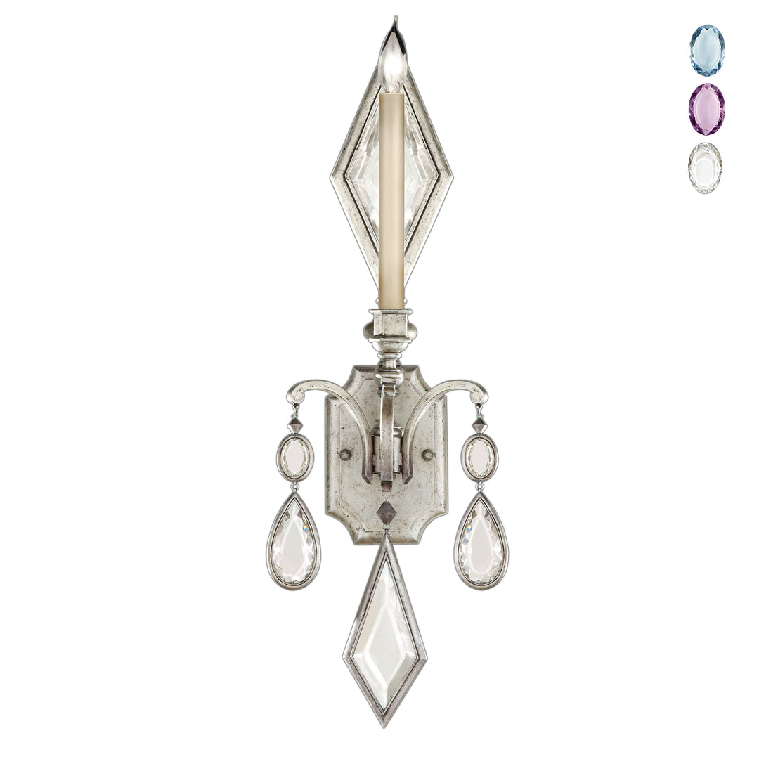 Fine Art Encased Gems 728750-1ST Wall Light - Silver