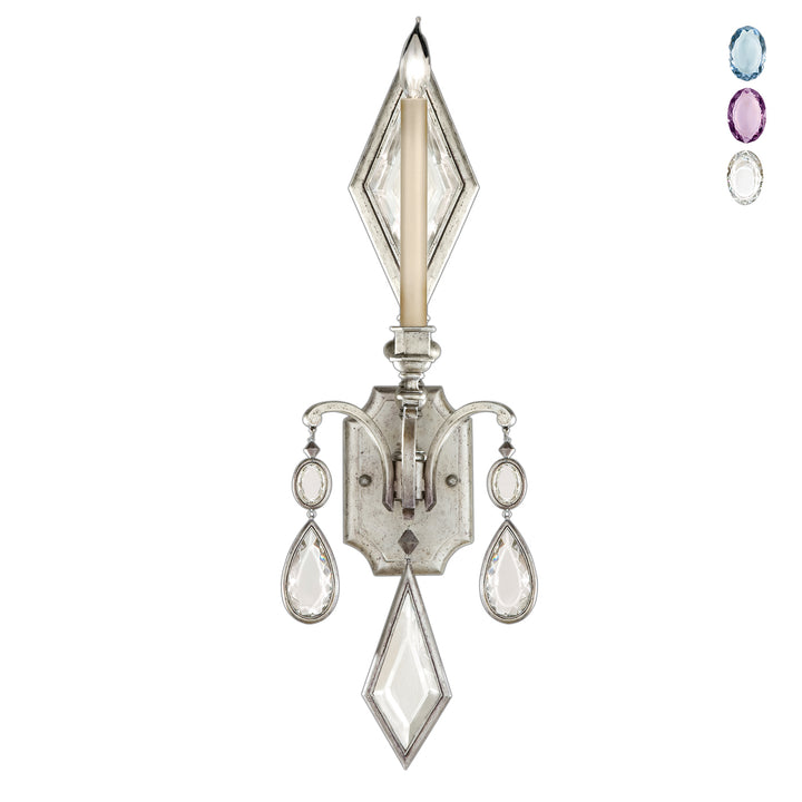 Fine Art Encased Gems 728750-1ST Wall Light - Silver