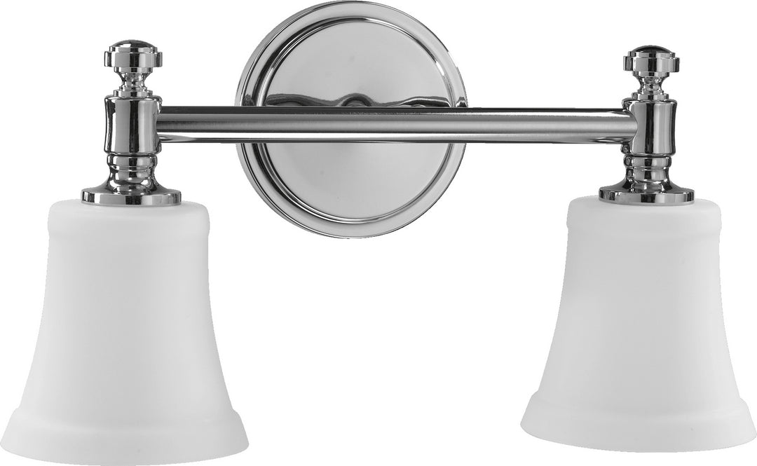 Quorum 5122 Satin Opal Vanities 5122-2-14 Bath Vanity Light 17 in. wide - Chrome