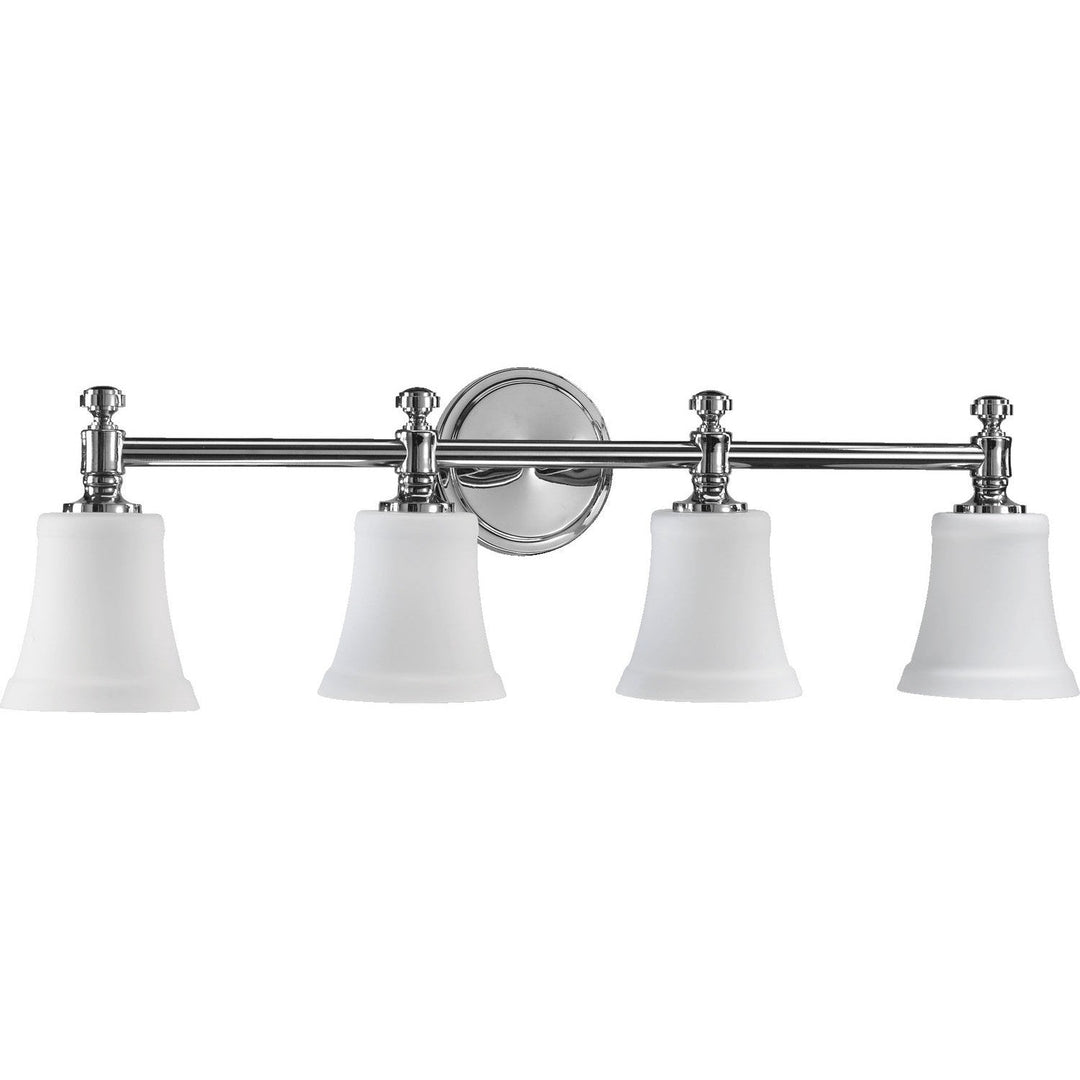Quorum 5122 Satin Opal Vanities 5122-4-14 Bath Vanity Light 30 in. wide - Chrome