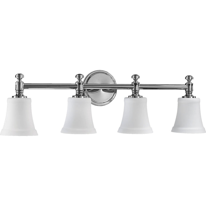 Quorum 5122 Satin Opal Vanities 5122-4-14 Bath Vanity Light 30 in. wide - Chrome