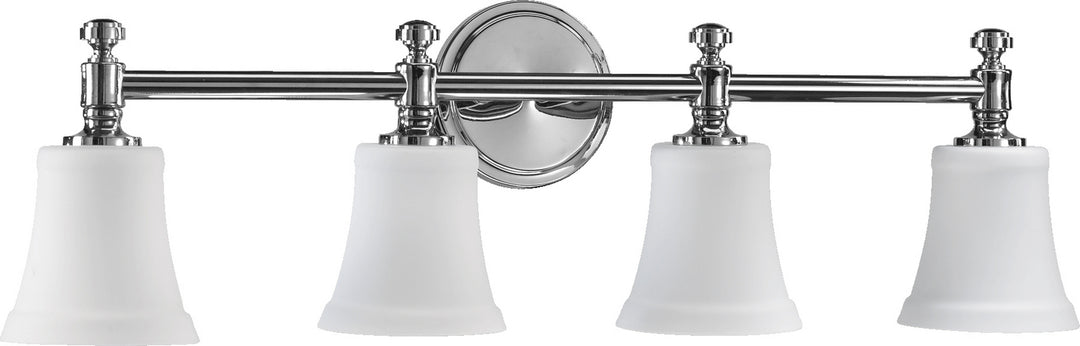 Quorum 5122 Satin Opal Vanities 5122-4-14 Bath Vanity Light 30 in. wide - Chrome