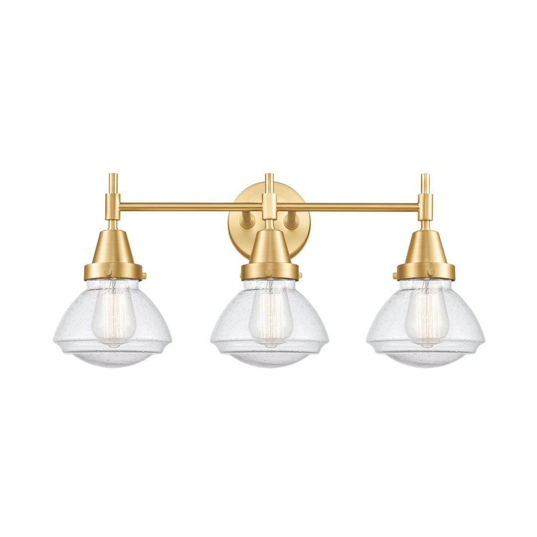 Innovations Caden 447-3W-SG-G324 Bath Vanity Light 25 in. wide - Satin Gold