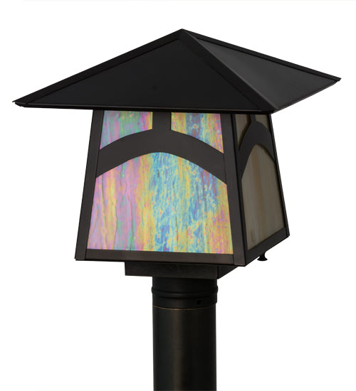 Meyda Tiffany Lighting 45234 Stillwater One Light Post Mount Outdoor Bronze / Dark