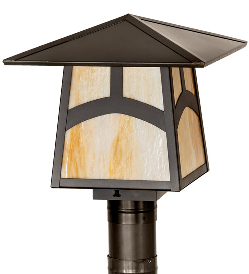 Meyda Tiffany Lighting 45238 Stillwater One Light Post Mount Outdoor Bronze / Dark