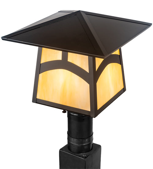 Meyda Tiffany Lighting 45238 Stillwater One Light Post Mount Outdoor Bronze / Dark