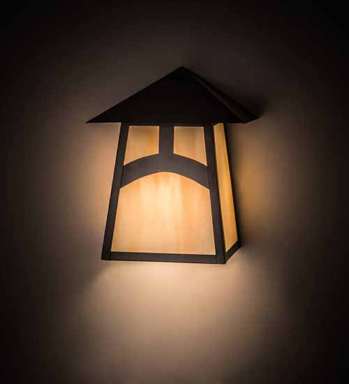 Meyda Tiffany Lighting 45273 Stillwater One Light Wall Sconce Outdoor Bronze / Dark