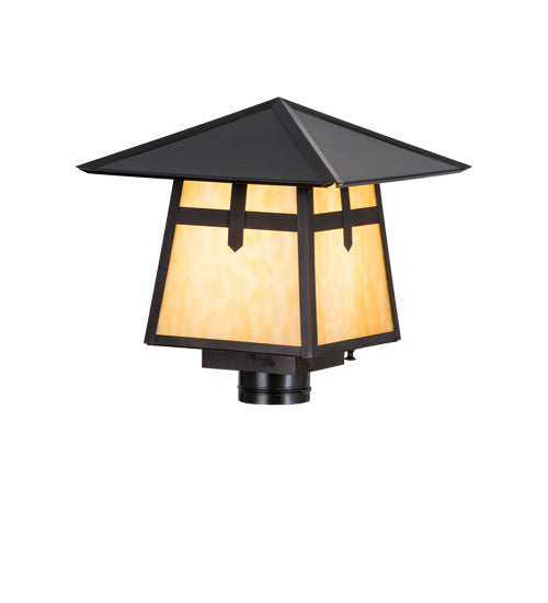 Meyda Tiffany Lighting 45514 Stillwater One Light Post Mount Outdoor Bronze / Dark