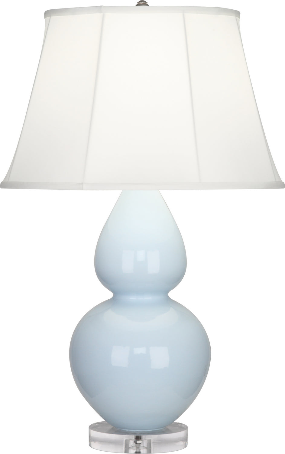 Robert Abbey Lighting A676 Double Gourd Lamp Baby Blue Glazed W/Lucite Base