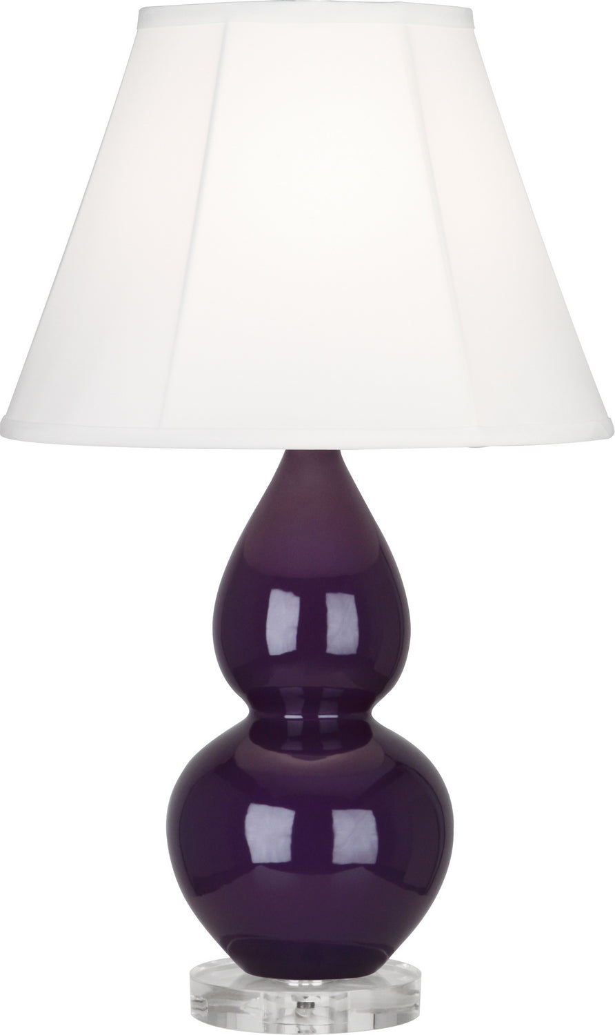 Robert Abbey Lighting A767 Small Double Gourd Lamp Amethyst Glazed W/Lucite Base