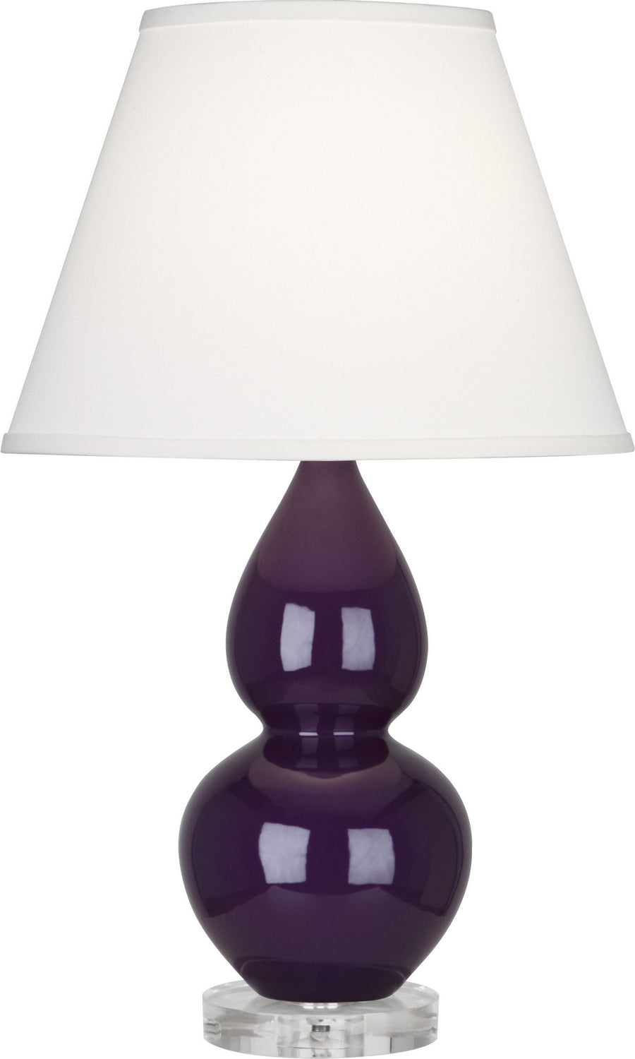 Robert Abbey Lighting A767X Small Double Gourd Lamp Amethyst Glazed W/Lucite Base