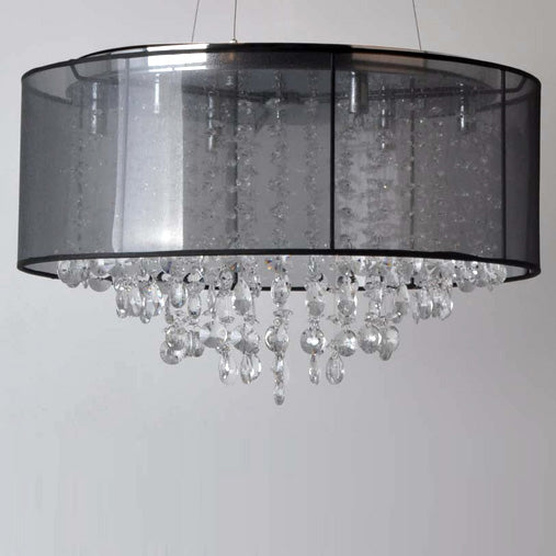 Avenue Riverside Dr. HF1505-BLK Ceiling Light - Black Organza Silk