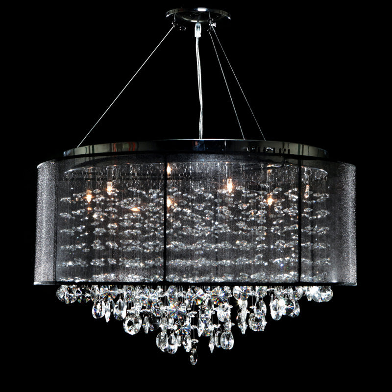 Avenue Riverside Dr. HF1505-BLK Ceiling Light - Black Organza Silk