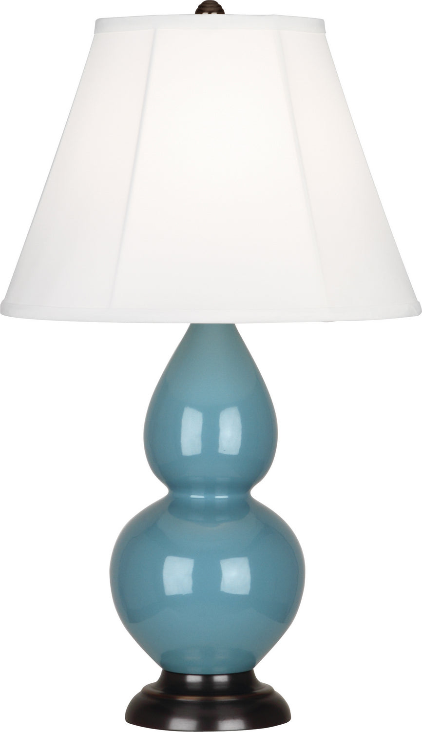 Robert Abbey Lighting OB11 Small Double Gourd Lamp Steel Blue Glazed W/Deep Patina Bronze