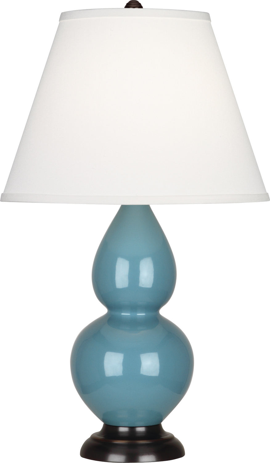 Robert Abbey Lighting OB11X Small Double Gourd Lamp Steel Blue Glazed W/Deep Patina Bronze