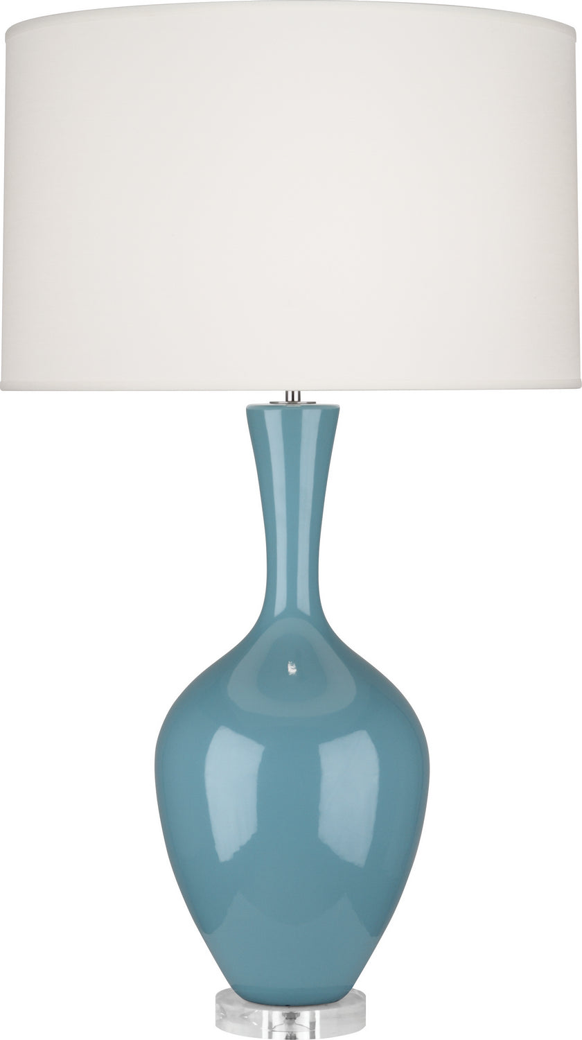 Robert Abbey Lighting OB980 Audrey Lamp Steel Blue Glazed