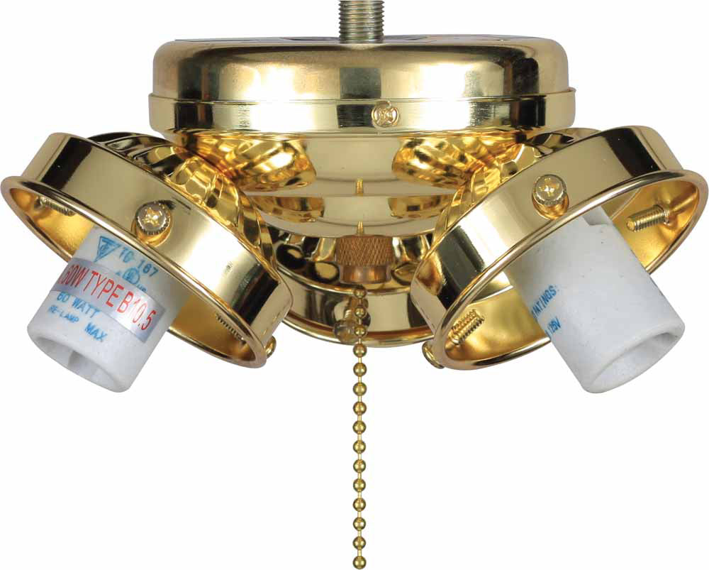 Volume Lighting V0923-2  Ceiling Fan Polished Brass