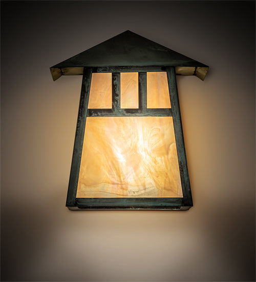 Meyda Tiffany Lighting 45683 Stillwater One Light Wall Sconce Outdoor Verde