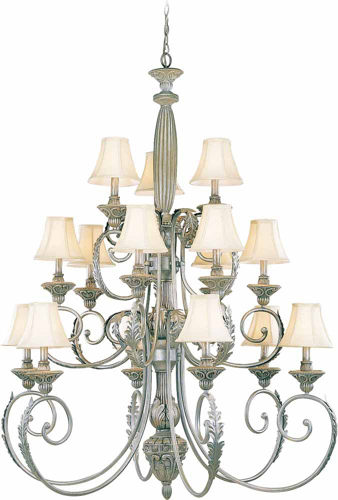 Volume V1465-47 Chandelier Light - Pearl Silver