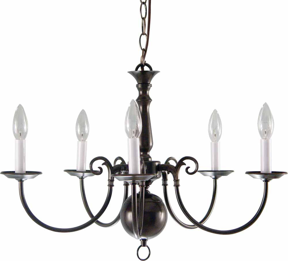 Volume Chandelier Light V3565-79 Chandelier Light - Antique Bronze