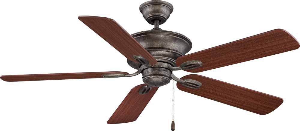 Volume Rainier V4145-45 Ceiling Fan 52 - Antique Stone, Rosewood/Walnut/