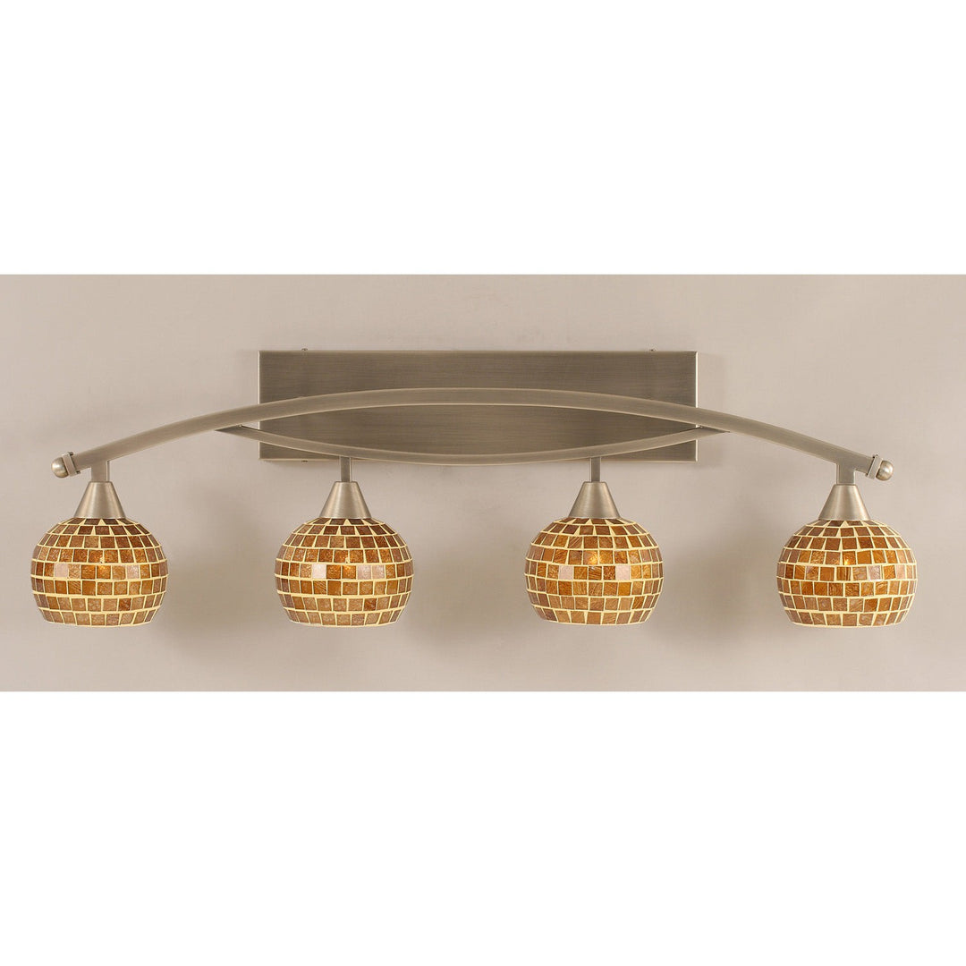 Toltec Bow 174-bn-402 Bath Vanity Light 37 in. wide - Brushed Nickel