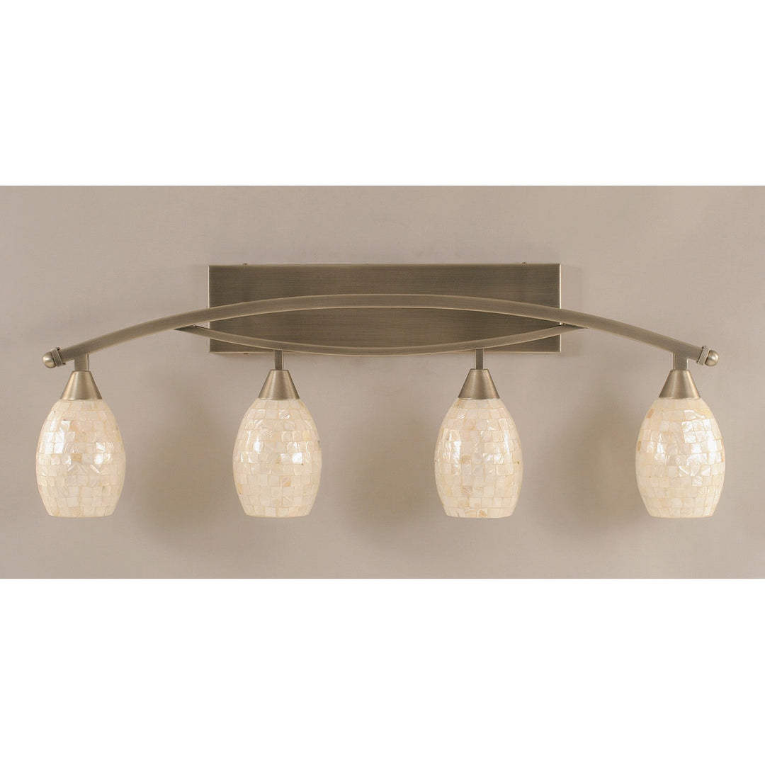 Toltec Bow 174-bn-406 Bath Vanity Light 36 in. wide - Brushed Nickel