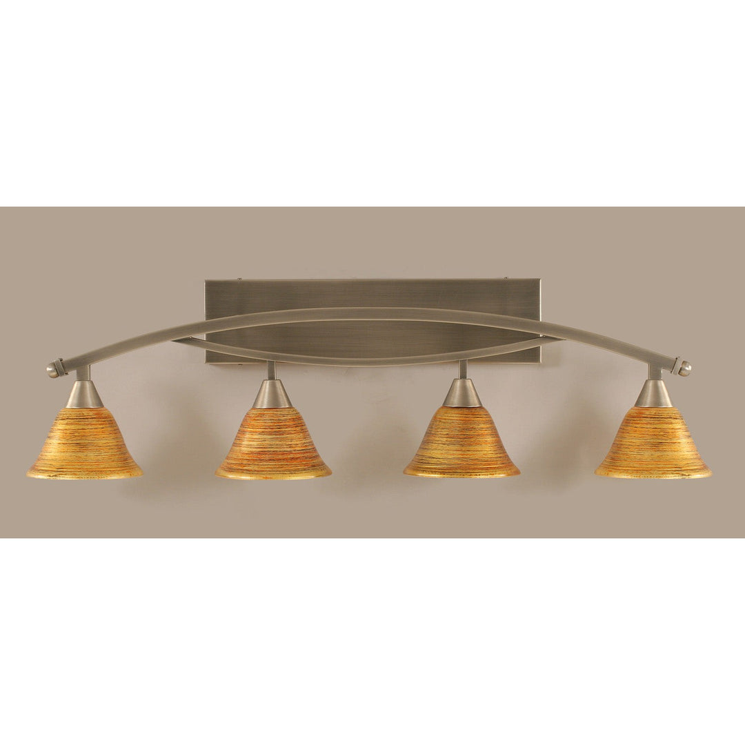Toltec Bow 174-bn-454 Bath Vanity Light 39 in. wide - Brushed Nickel