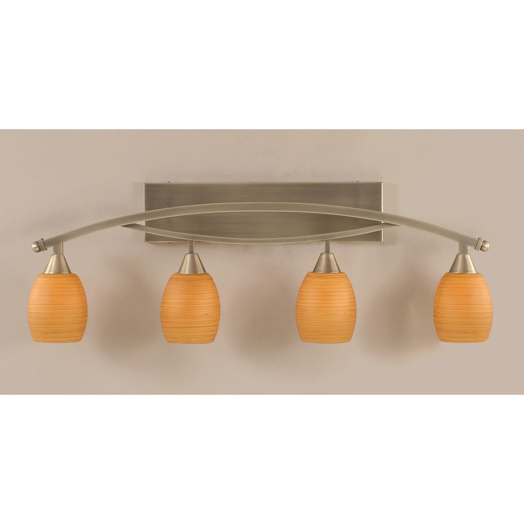 Toltec Bow 174-bn-625 Bath Vanity Light 37 in. wide - Brushed Nickel