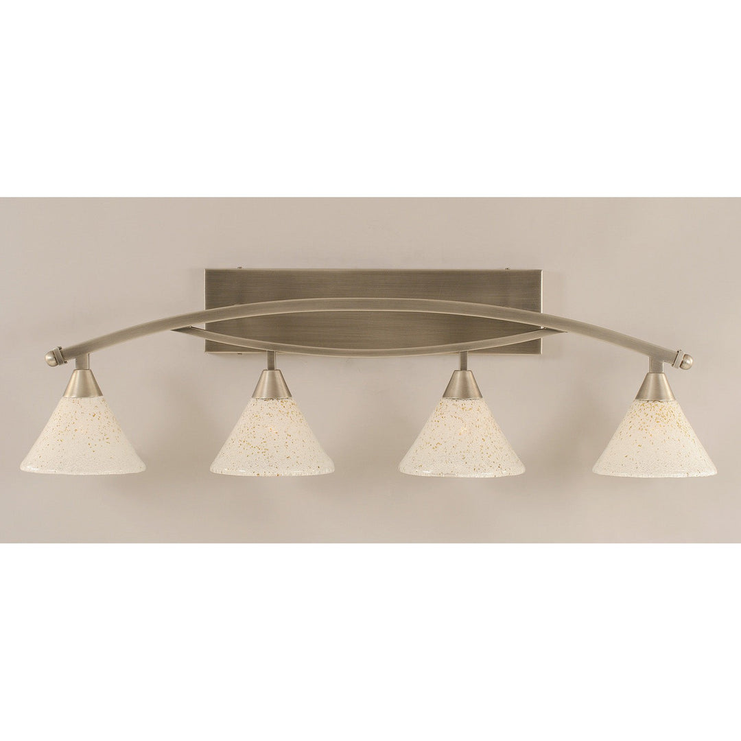 Toltec Bow 174-bn-7145 Bath Vanity Light 40 in. wide - Brushed Nickel