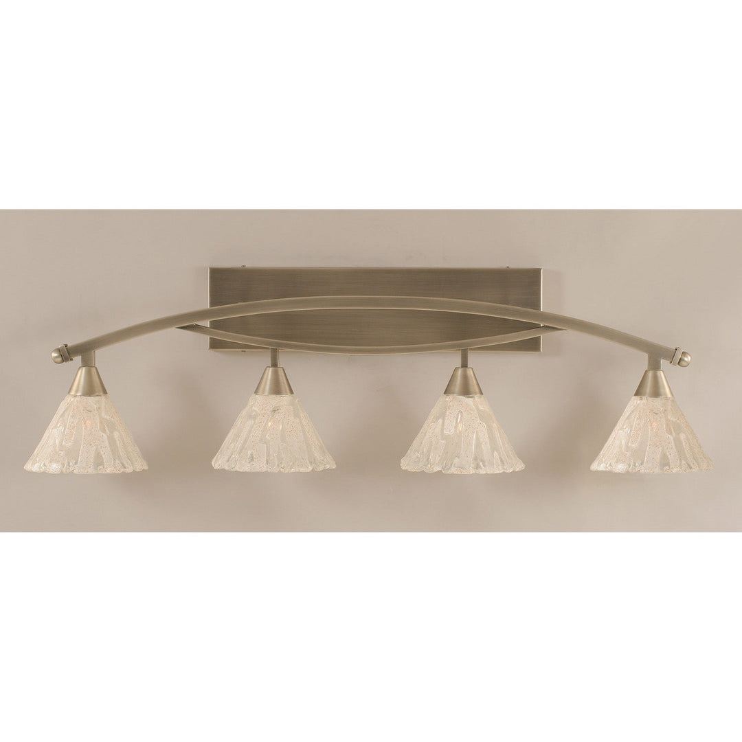 Toltec Bow 174-bn-7195 Bath Vanity Light 40 in. wide - Brushed Nickel