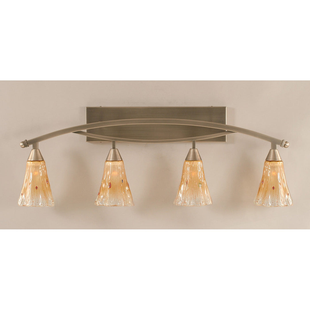 Toltec Bow 174-bn-720 Bath Vanity Light 38 in. wide - Brushed Nickel
