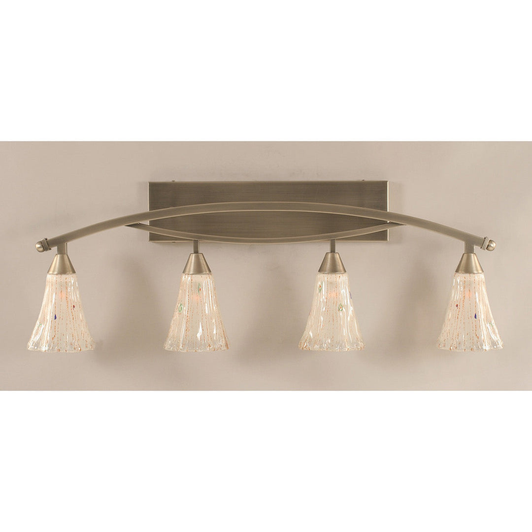 Toltec Bow 174-bn-721 Bath Vanity Light 38 in. wide - Brushed Nickel
