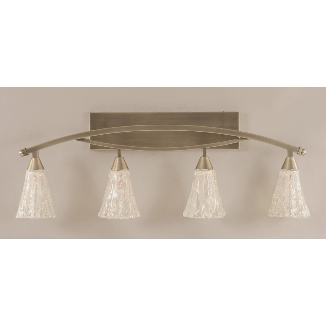 Toltec Bow 174-bn-729 Bath Vanity Light 38 in. wide - Brushed Nickel