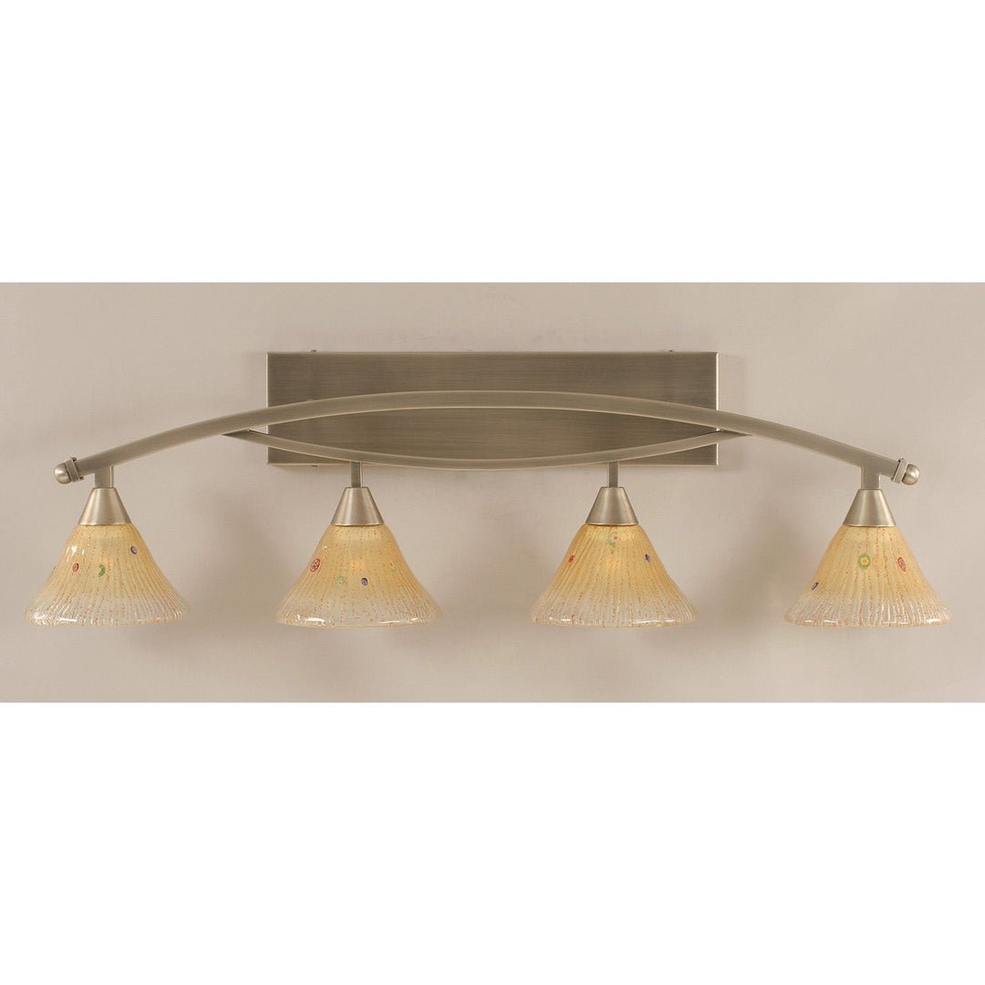 Toltec Bow 174-bn-750 Bath Vanity Light 40 in. wide - Brushed Nickel