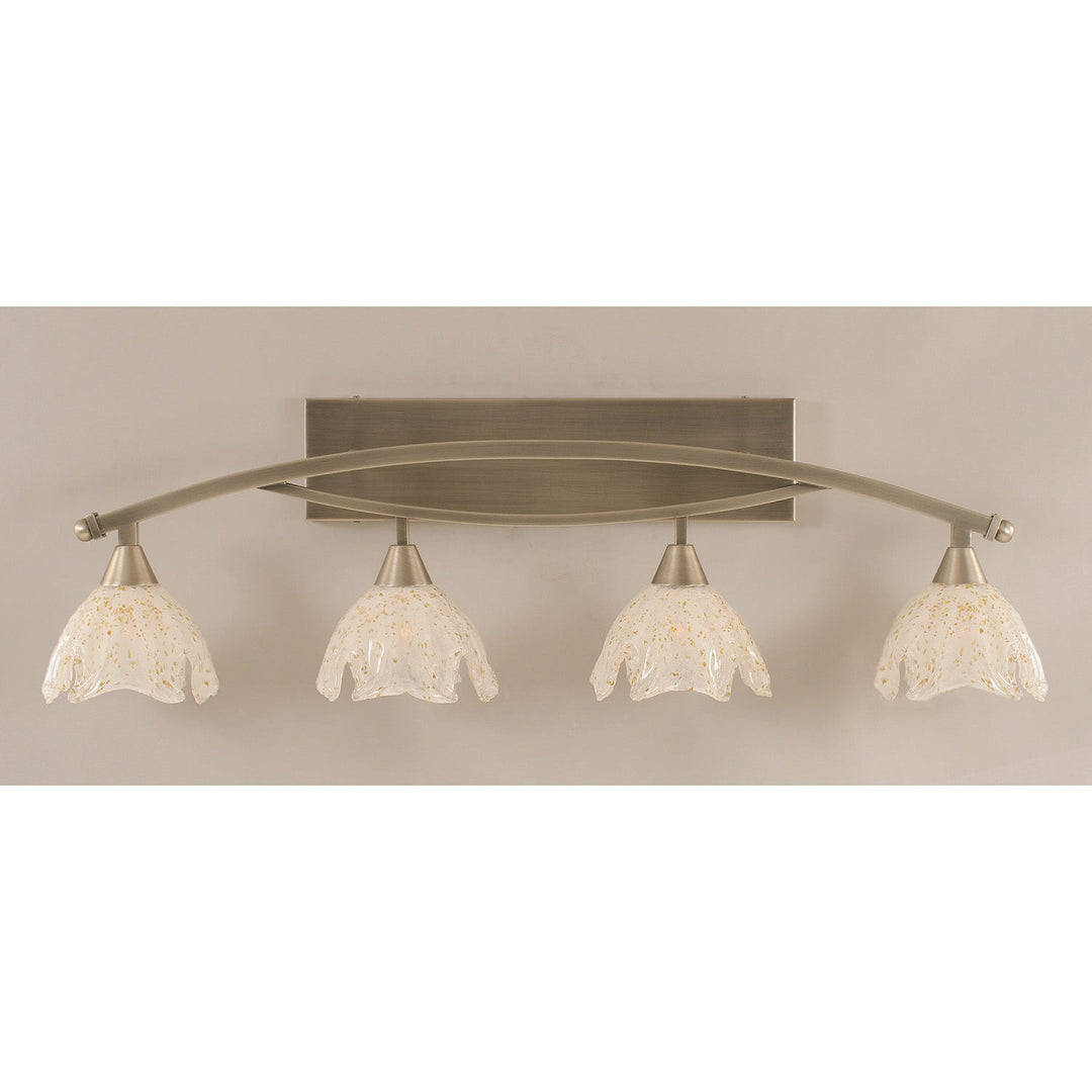Toltec Bow 174-bn-755 Bath Vanity Light 39 in. wide - Brushed Nickel