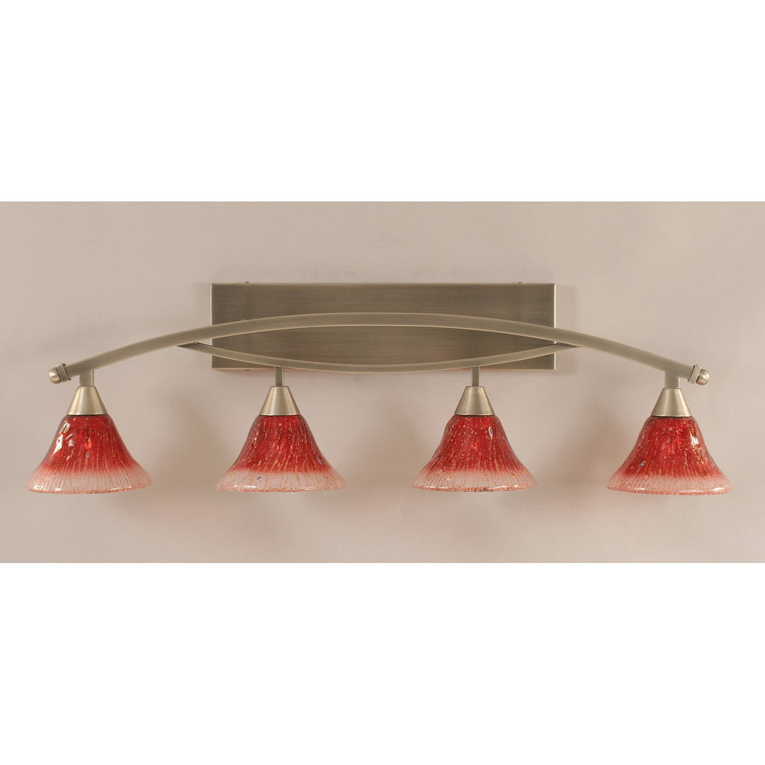 Toltec Bow 174-bn-756 Bath Vanity Light 40 in. wide - Brushed Nickel
