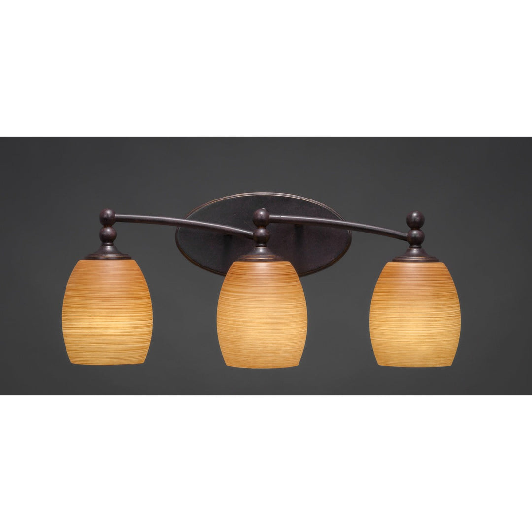 Toltec Capri 593-dg-625 Bath Vanity Light 21 in. wide - Dark Granite