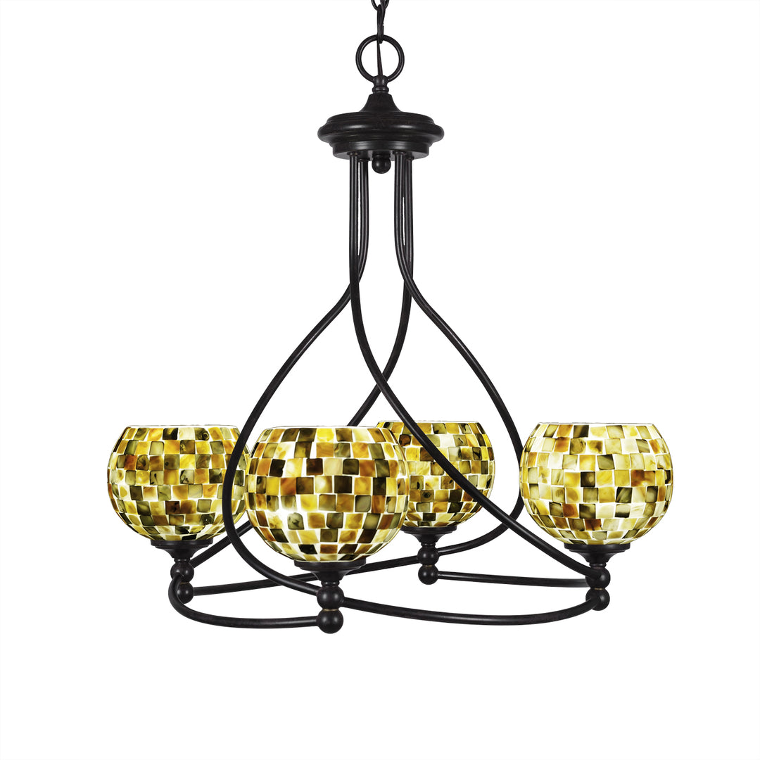 Toltec Capri 904-dg-407 Chandelier Light - Dark Granite