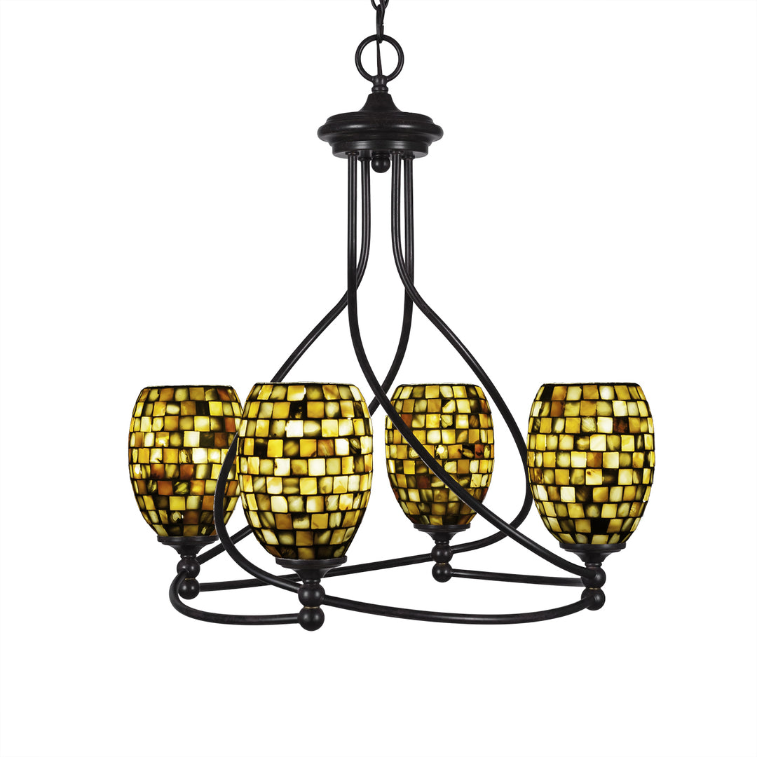 Toltec Capri 904-dg-408 Chandelier Light - Dark Granite