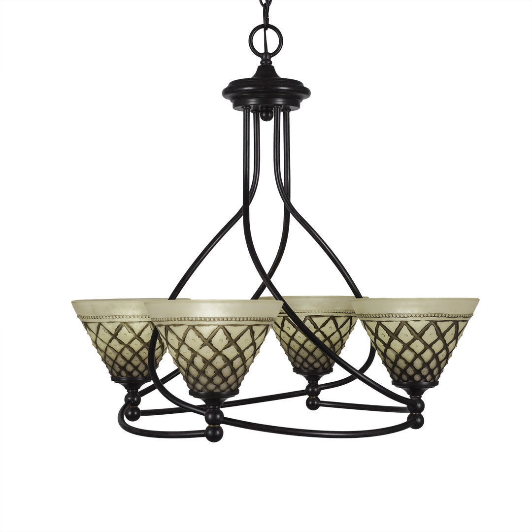 Toltec Capri 904-dg-7185 Chandelier Light - Dark Granite