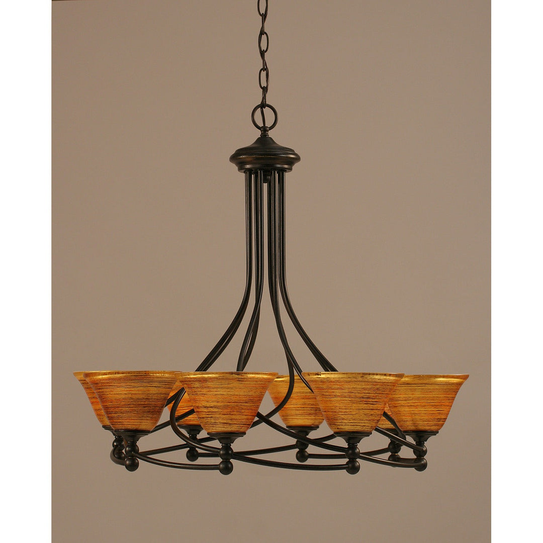 Toltec Capri 908-dg-454 Chandelier Light - Dark Granite