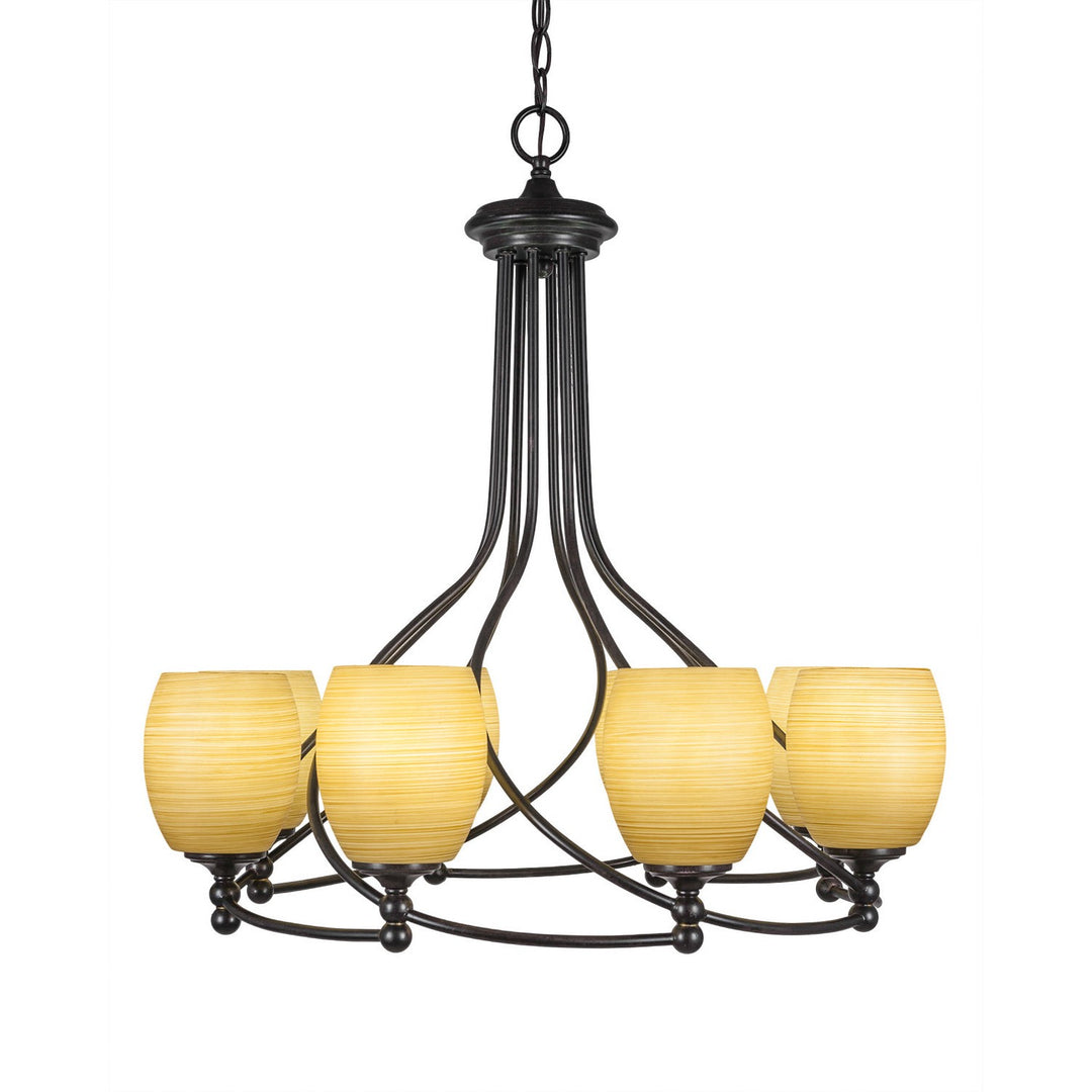 Toltec Capri 908-dg-625 Chandelier Light - Dark Granite