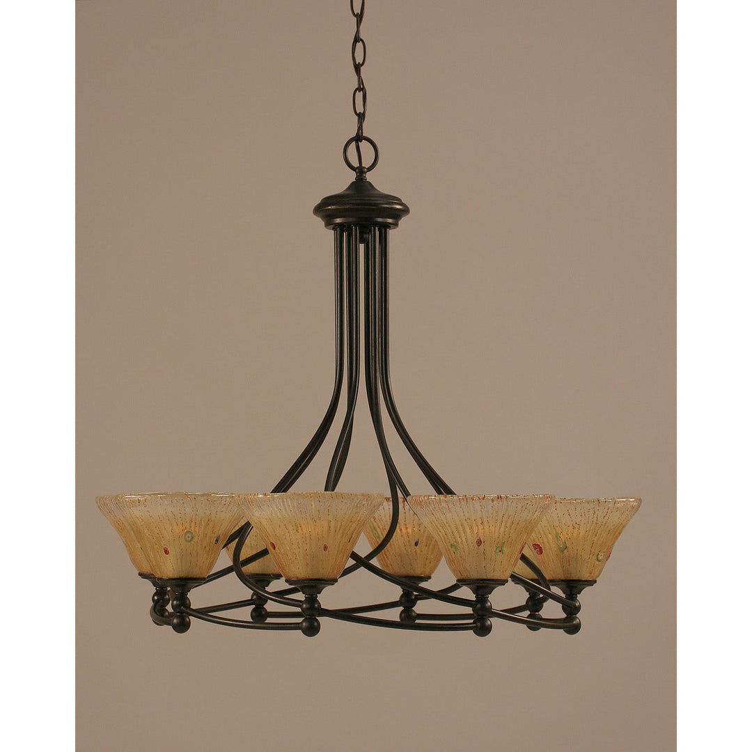 Toltec Capri 908-dg-750 Chandelier Light - Dark Granite