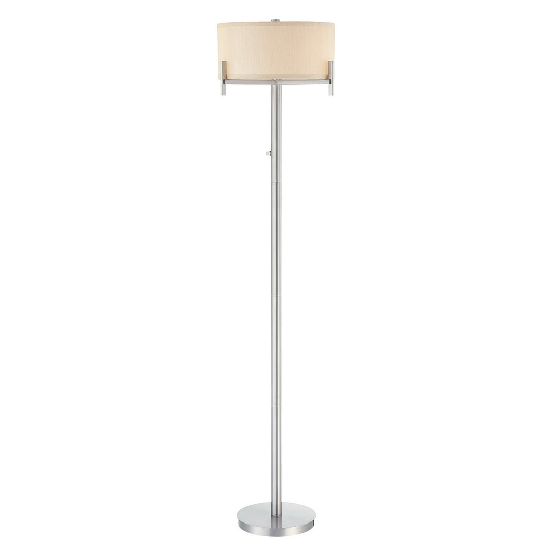 Dolan Designs Lighting 2949-09 Tecido Two Light Floor Lamp Lamp Pewter, Nickel, Silver