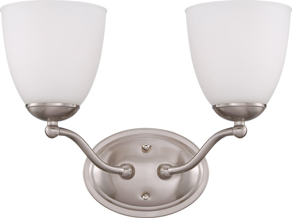 Nuvo Patton 60-5032 Bath Vanity Light 15 in. wide - Brushed Nickel