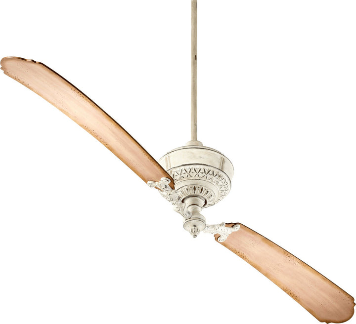 Quorum Turner 28682-70 Ceiling Fan - Persian White, Distressed Weathered Pine