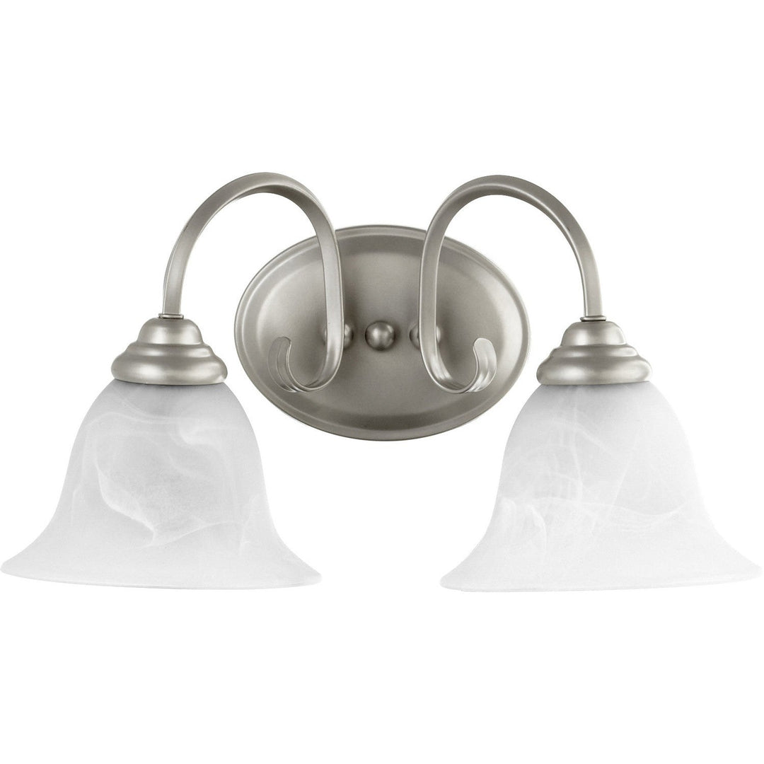 Quorum Spencer 5110-2-64 Bath Vanity Light 17 in. wide - Classic Nickel