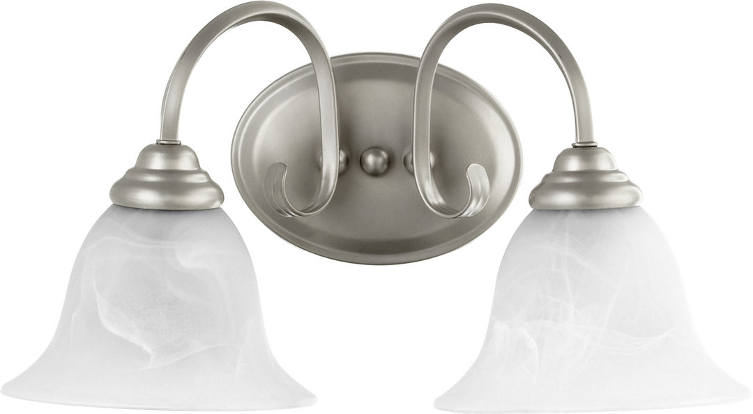 Quorum Spencer 5110-2-64 Bath Vanity Light 17 in. wide - Classic Nickel