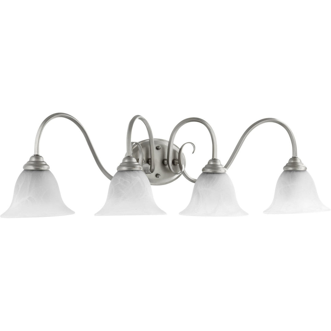 Quorum Spencer 5110-4-64 Bath Vanity Light 34 in. wide - Classic Nickel